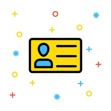 ID kart simgesi vektör illüstrasyonu 