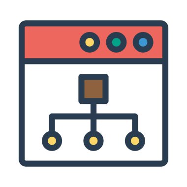 Web renk tasarım simgesi geliştirme için. Vektör çizim