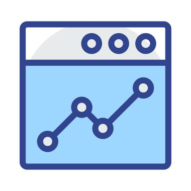 Mavi web renk tasarım simgesi geliştirme için 