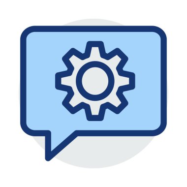 Beyaz arka plan, vektör, illüstrasyon izole sohbet düz simgesi