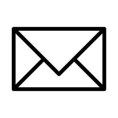 Zarf düz simgesi, vektör illüstrasyonu 