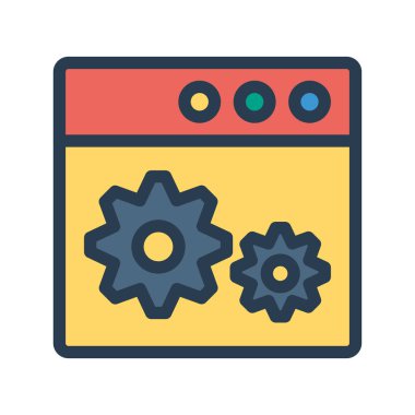 Web renk tasarım simgesi geliştirme için. Vektör çizim