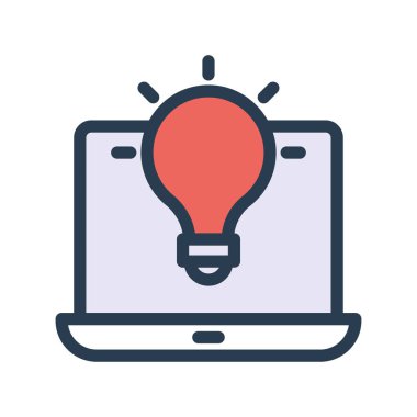 bilgisayar dizüstü simge vektör çizim 