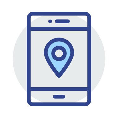 Mavi web renk tasarım simgesi geliştirme için 