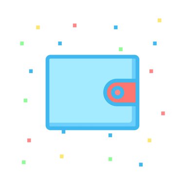 m-cüzdan web simge vektör çizim 