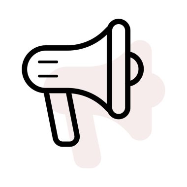 hoparlör düz simgesi beyaz arka plan, vektör, illüstrasyon izole