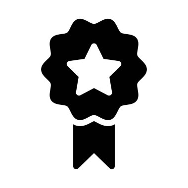 Madalya ikon vektör illüstrasyonu 