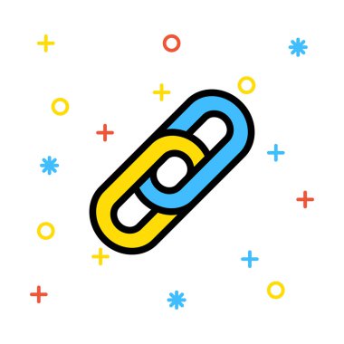 zincir simge vektör çizim 