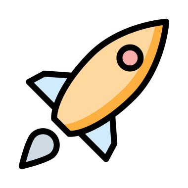 roket ikonu vektör illüstrasyonu