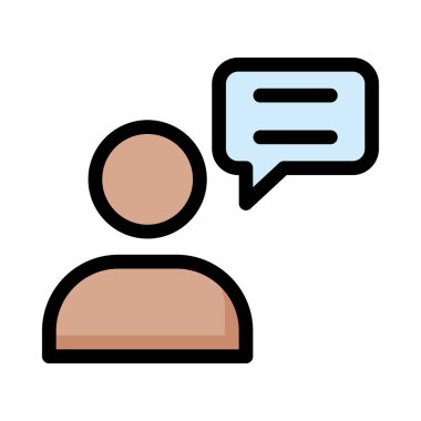 Sohbet simgesi vektör illüstrasyonu 