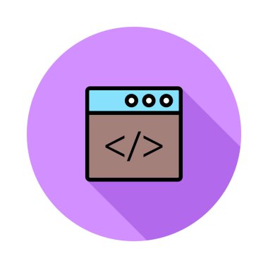 Web renk tasarım simgesi geliştirme için. Vektör çizim