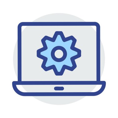 Mavi web renk tasarım simgesi geliştirme için 