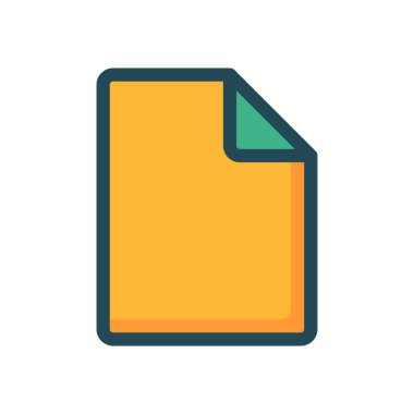 kağıt simgesi vektör illüstrasyonu 