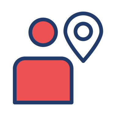 İşaretçi düz simgesi, vektör çizim 