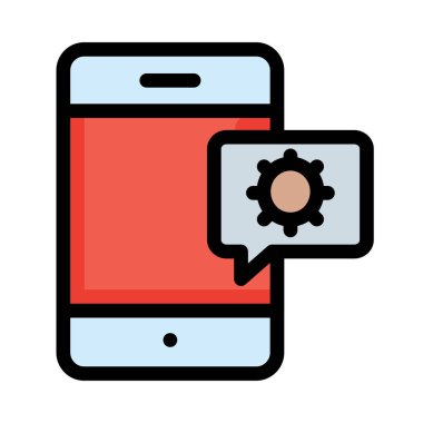 Web geliştirme için telefon simgesi. Vektör çizim