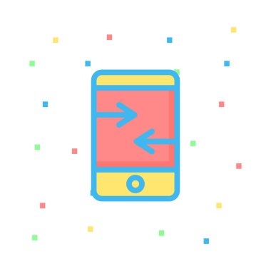 Web telefon simgesi. Vektör çizim