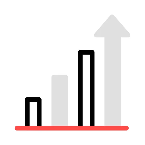 Business Graph Icon Vector Illustration — Stock Vector