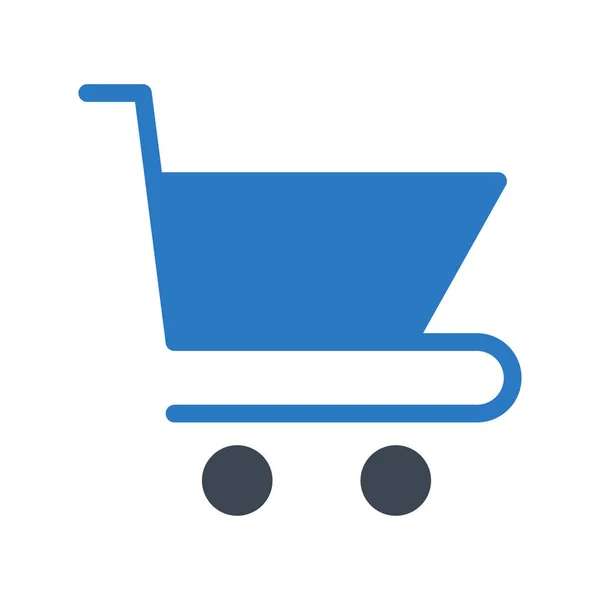 Shopping Cart Flat Ikonen Vektor — Stock vektor