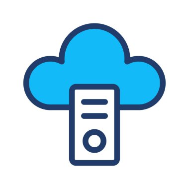 bellek bulut simge vektör çizim 