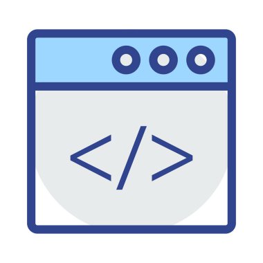 Mavi web renk tasarım simgesi geliştirme için 