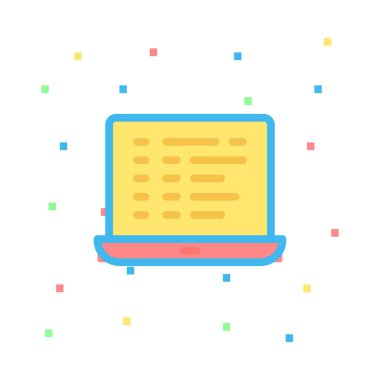 Web renk tasarım simgesi geliştirme için. Vektör çizim