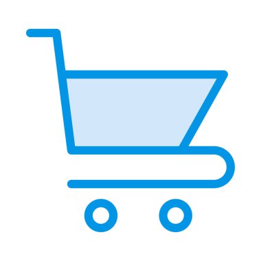 alışveriş sepeti düz simgesi, vektör