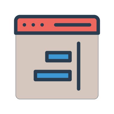 Gelişim için web tasarım simgesi. vektör illüstrasyonu