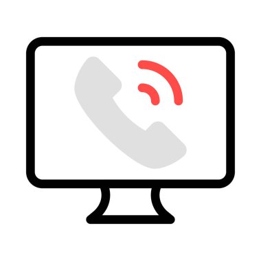 Web telefon simgesi. Vektör çizim