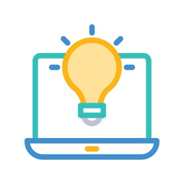 bilgisayar dizüstü simge vektör çizim 