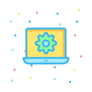 Gelişim için web tasarım simgesi. vektör illüstrasyonu