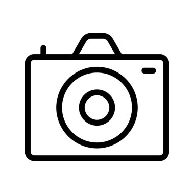 web ve mobil, modern minimalist düz tasarımı için kamera simgesi. 