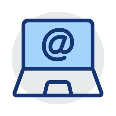 bilgisayar dizüstü simge vektör çizim 