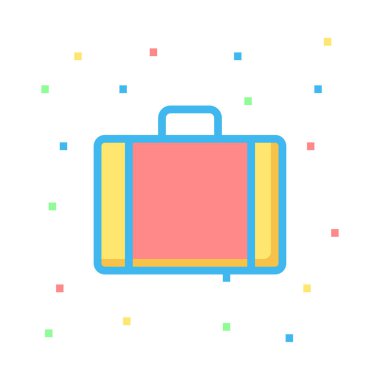 çanta simgesi vektör illüstrasyonu 