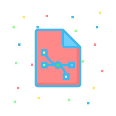 grafik düz simgesi beyaz arka plan, vektör, illüstrasyon izole