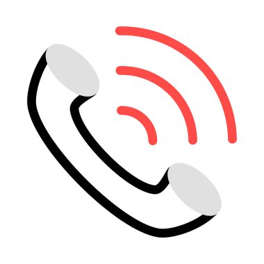 Web telefon simgesi. Vektör çizim