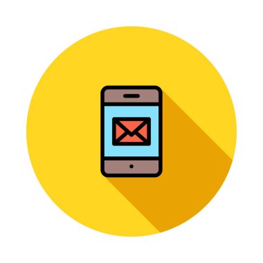 Web geliştirme için mobil tasarım simgesi. Vektör çizim