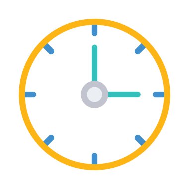 Saat simgesi vektör illüstrasyonu 