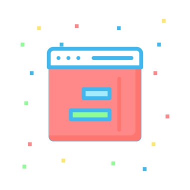 Gelişim için web tasarım simgesi. vektör illüstrasyonu