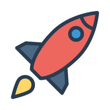 roket ikonu vektör illüstrasyonu