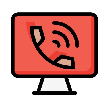 Web geliştirme için telefon simgesi. Vektör çizim