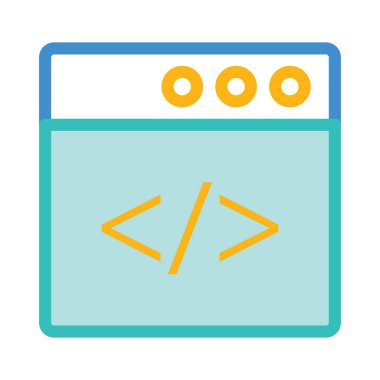 Geliştirme için Web simgesi. Vektör çizim