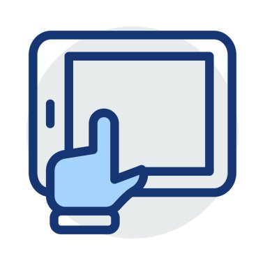 Anahat tablet cihaz pand web simgesi ile 