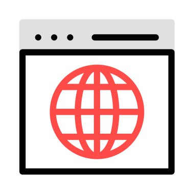 Geliştirme için Web simgesi. Vektör çizim