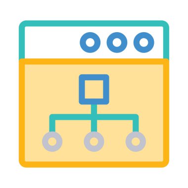 Geliştirme için Web simgesi. Vektör çizim