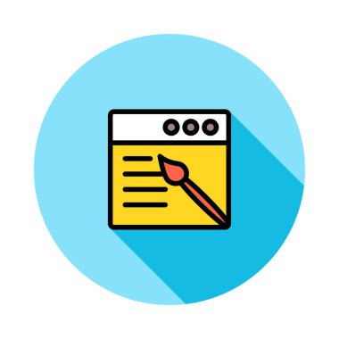 Geliştirme için Web simgesi. Vektör çizim