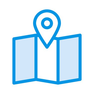 harita web simgesi vektör illüstrasyonu