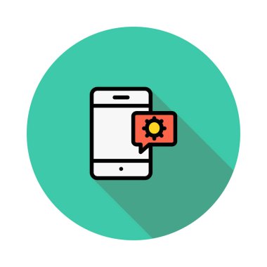 Web geliştirme için mobil tasarım simgesi. Vektör çizim