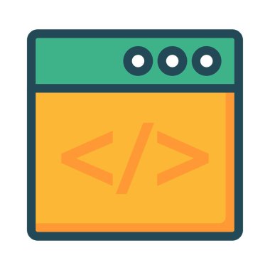 Geliştirme için Web simgesi. Vektör çizim