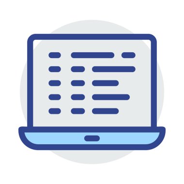 Mavi web renk tasarım simgesi geliştirme için 