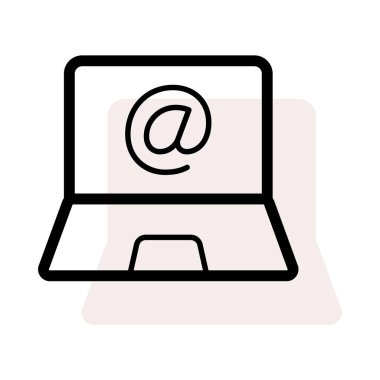 bilgisayar dizüstü simge vektör çizim 